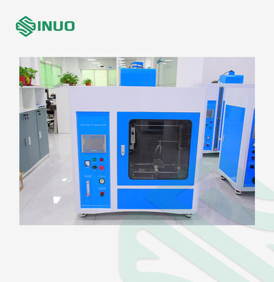 सुई लौ परीक्षण कक्ष 12±1 मिमी समायोज्य लौ ऊंचाई, 0 ~ 1000 °C तापमान रेंज और 7 इंच टच स्क्रीन के साथ पीएलसी नियंत्रण के साथ ज्वलनशीलता परीक्षण उपकरण